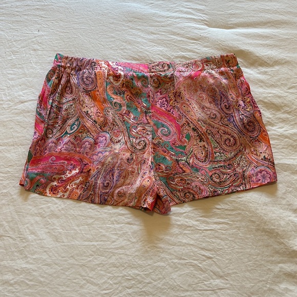 Zara Colorful Paisley Silk shorts - Picture 2 of 5